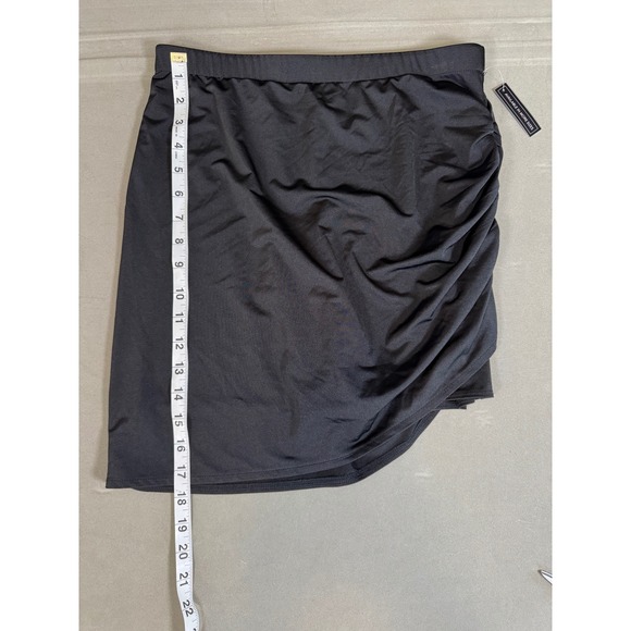 Open Edit Pants - Open Edit Black Ruched Asymmetrical Skort Women M New